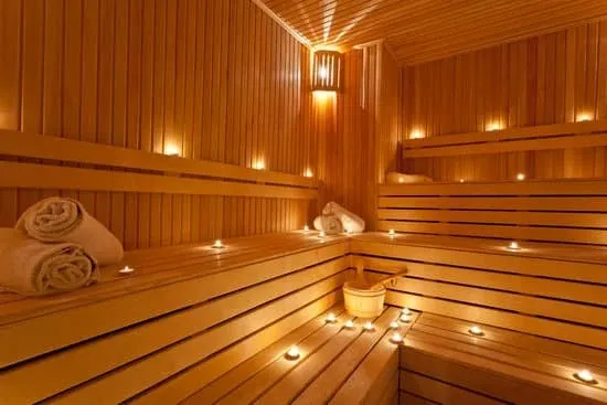 Infrared Heating Technology Close-up of infrared heating technology in a modern sauna