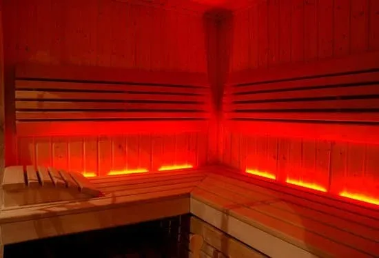Traditional Sauna Design Traditional sauna wooden interior with heating stones